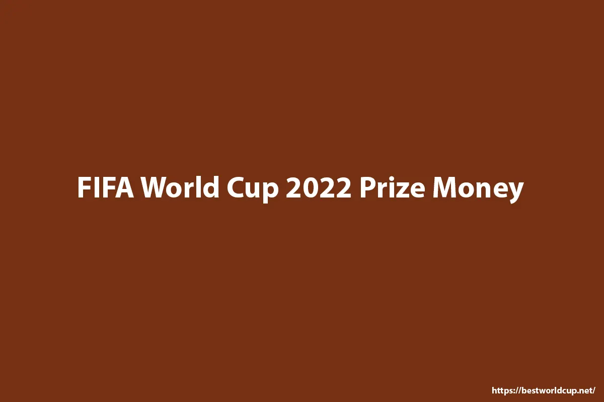 FIFA World Cup Prize Money