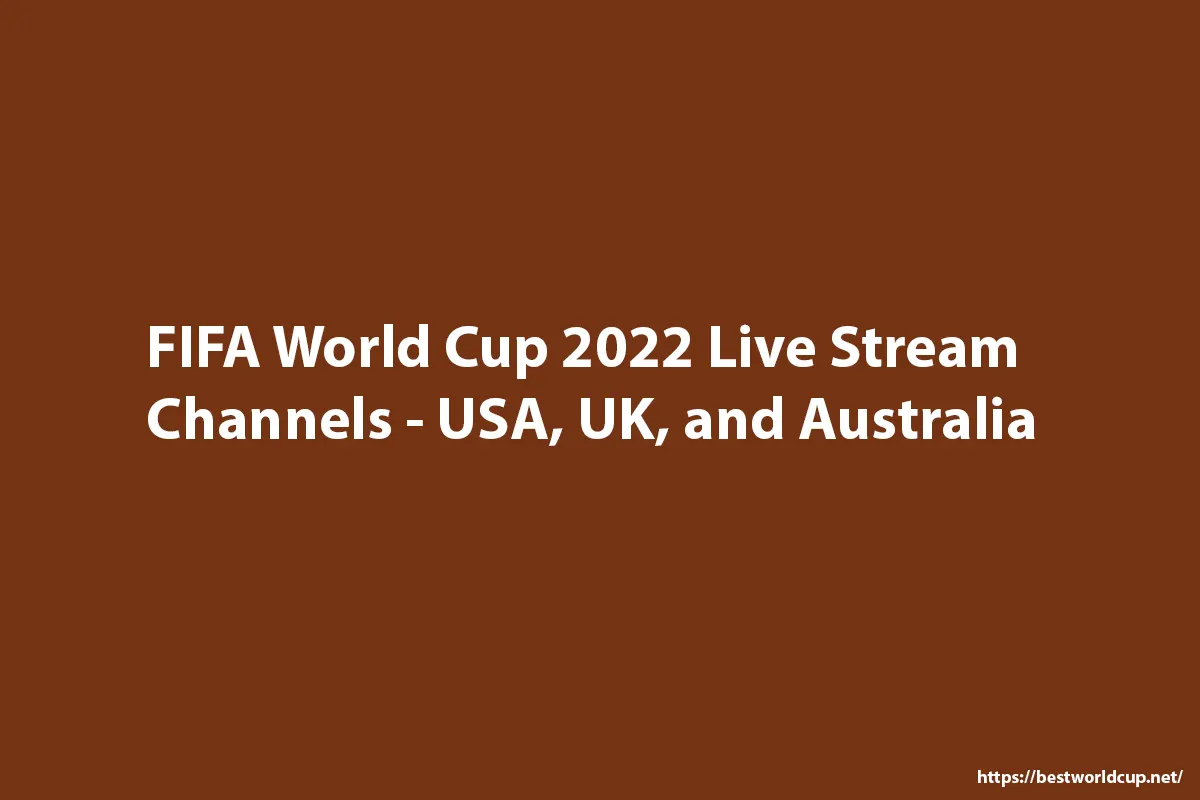 Watch World Cup Live FIFA